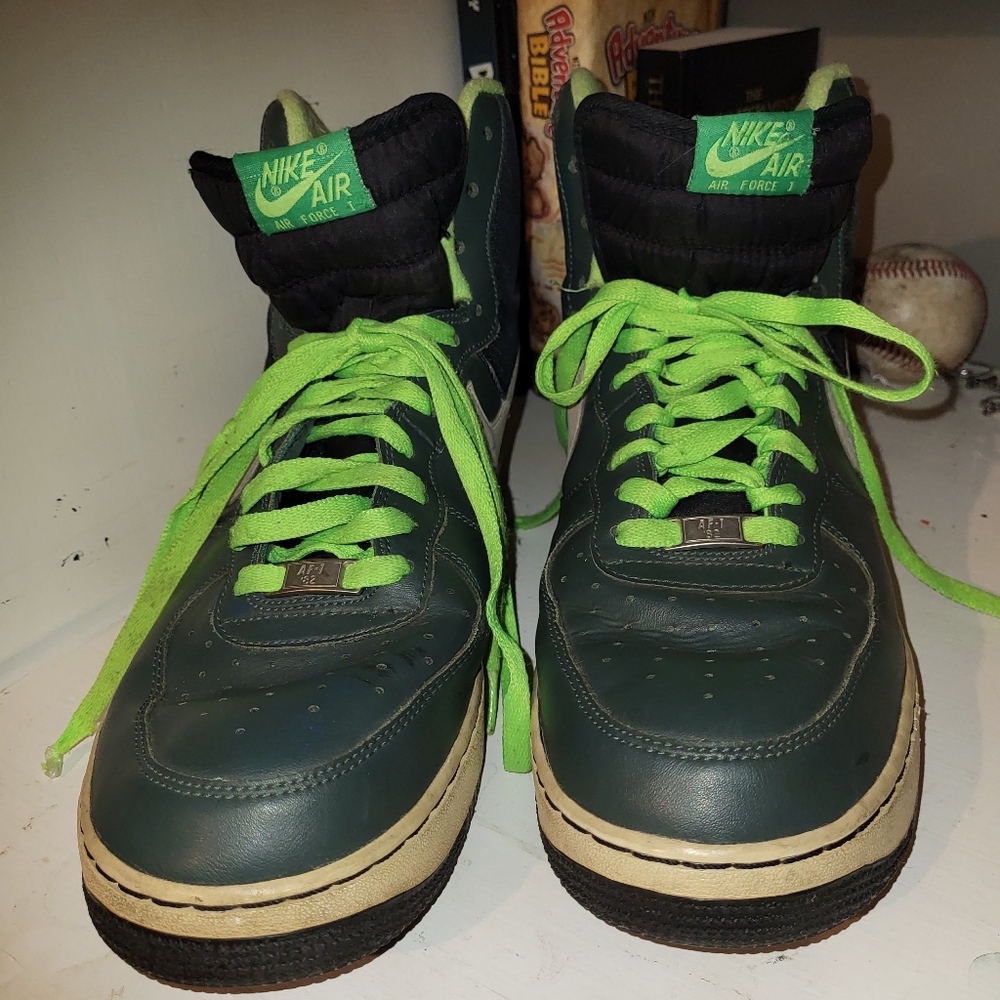 Nike Air Force 1 leather and denim rare pair